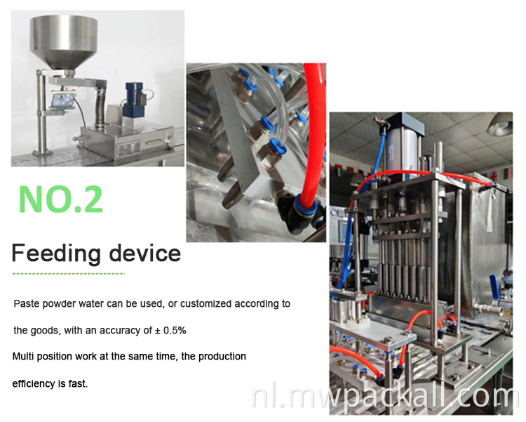 Automatisch op maat gemaakte pneumatische drinkwater plastic beker vulling montage machine